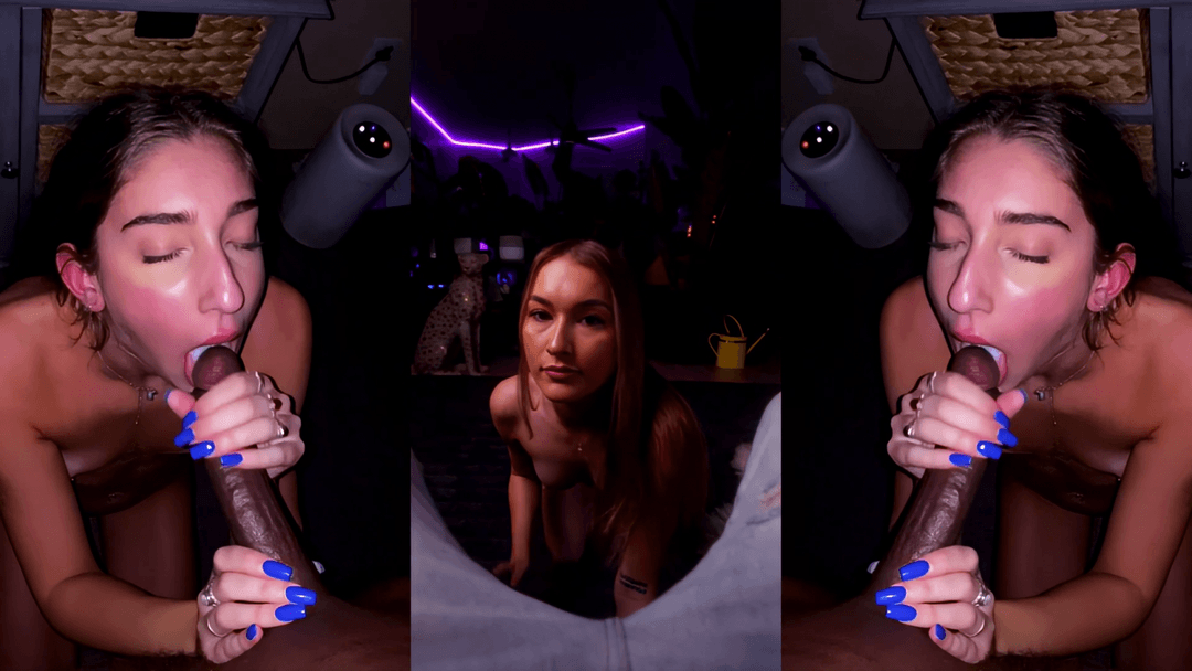 Click to view full size Interracial BBC Blowjob Compilation PMV - Gooning Splitscreen