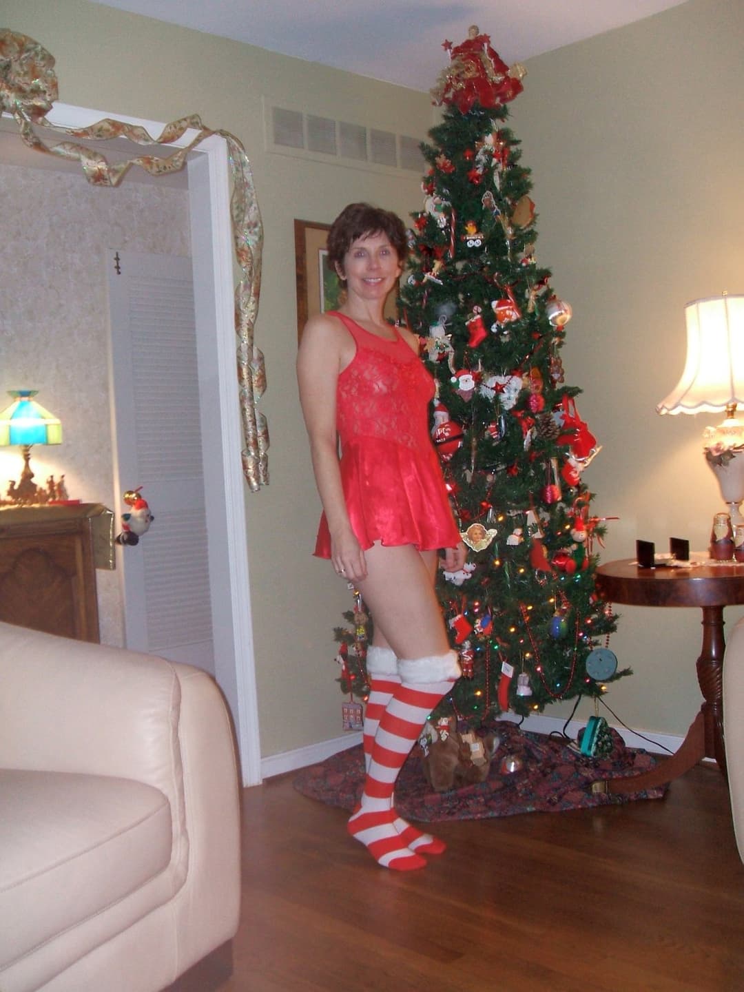 Christmas Memories MILF Nude by Christmas Tree 2