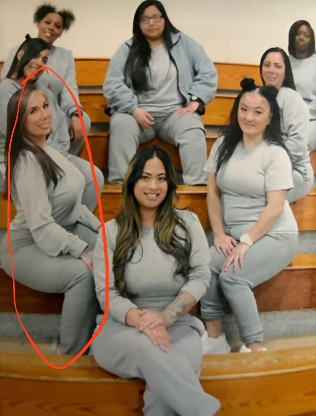 Which female inmate are you fucking? (the one I circled in red is my favorite one)
