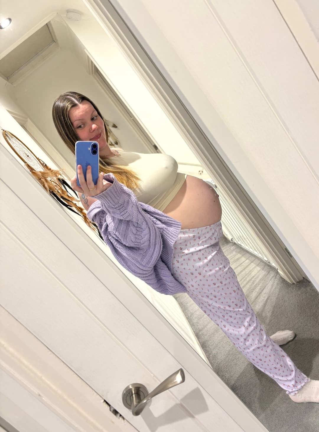 Give my baby bump a little rub before it pops!