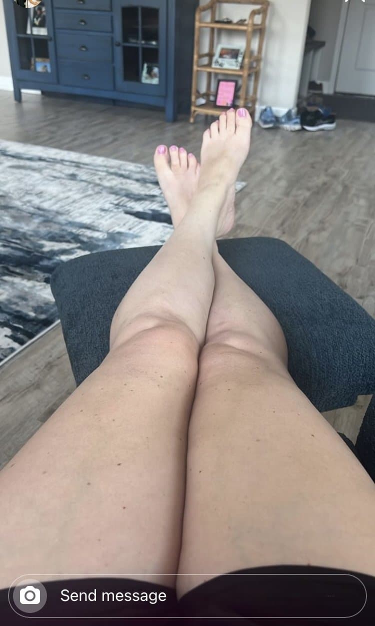 Cheating hot wife loves showing off her ring, panties, crotch, pussy, ass, legs, and feet.