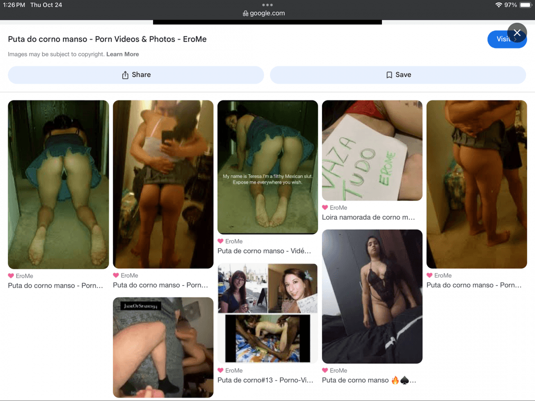 Slut posted here is fully searchable on google