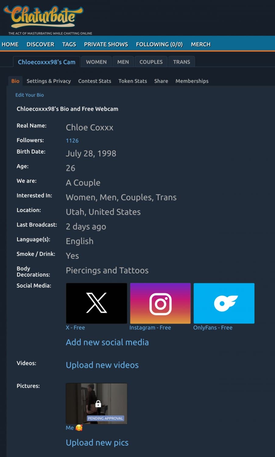 Chaturbate Live Flashing & Fucking Tonight @9:00pm pst JOIN US