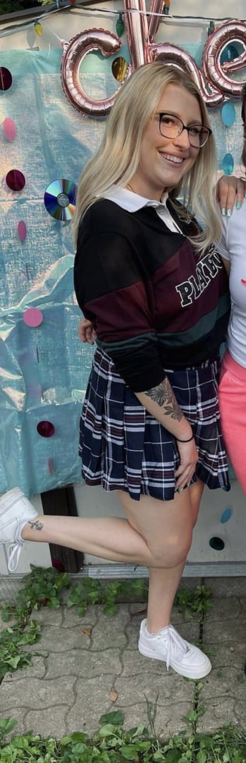 Maybe if the fat bitch wore a bra her fat tits wouldn’t sag so much. Fat fuck