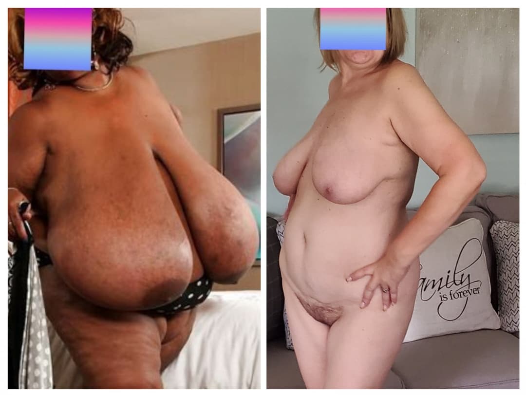 Click to view full size COLLAGE#7 side by side with some of the BIGGEST BOOBS on erome