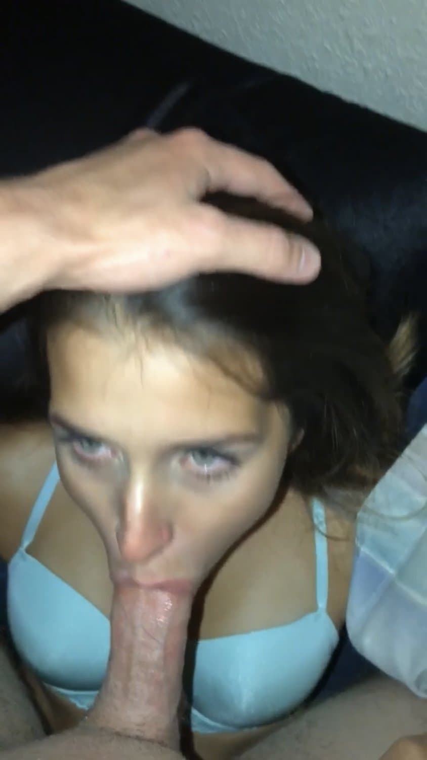 Barely legal amateur Latina teen deepthroat facefuck gagging blowjob dm/comment for more of her