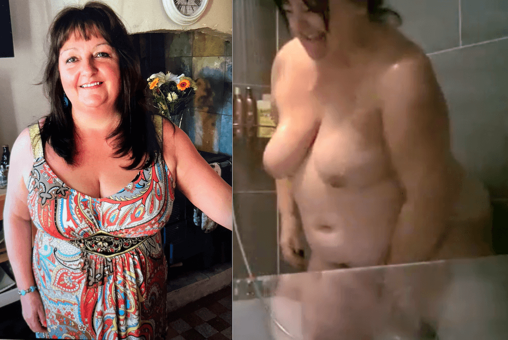 Amateur Milf BBW shower spy