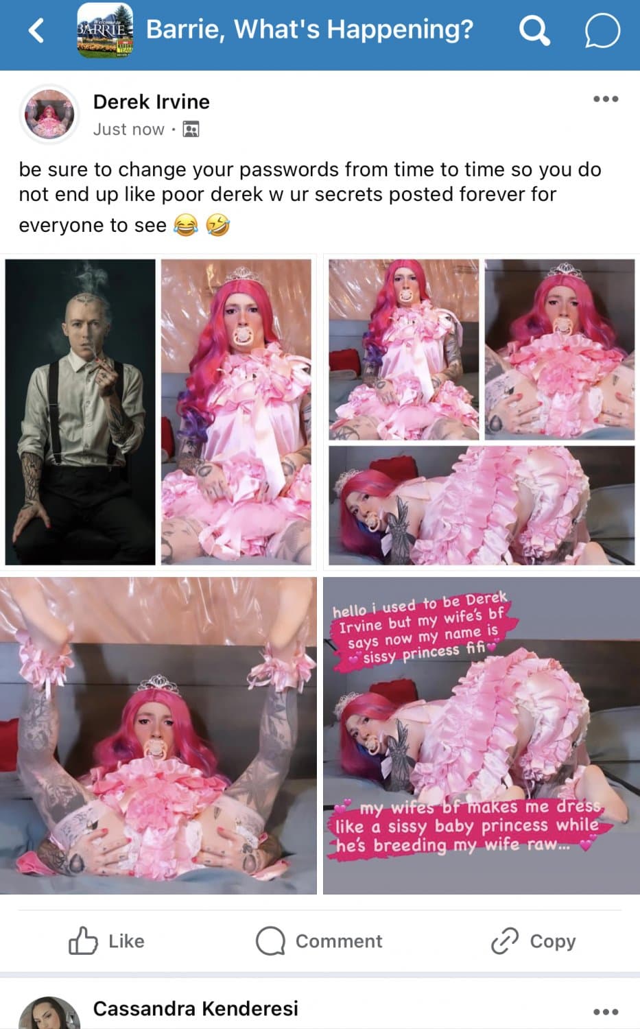 36 Year Old Sissy Slave bitch Derek Leaked Humiliation