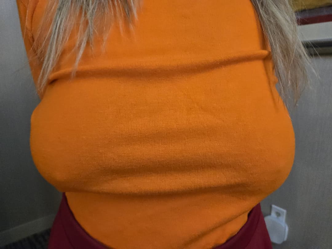 Married neighbor slut orange sweater