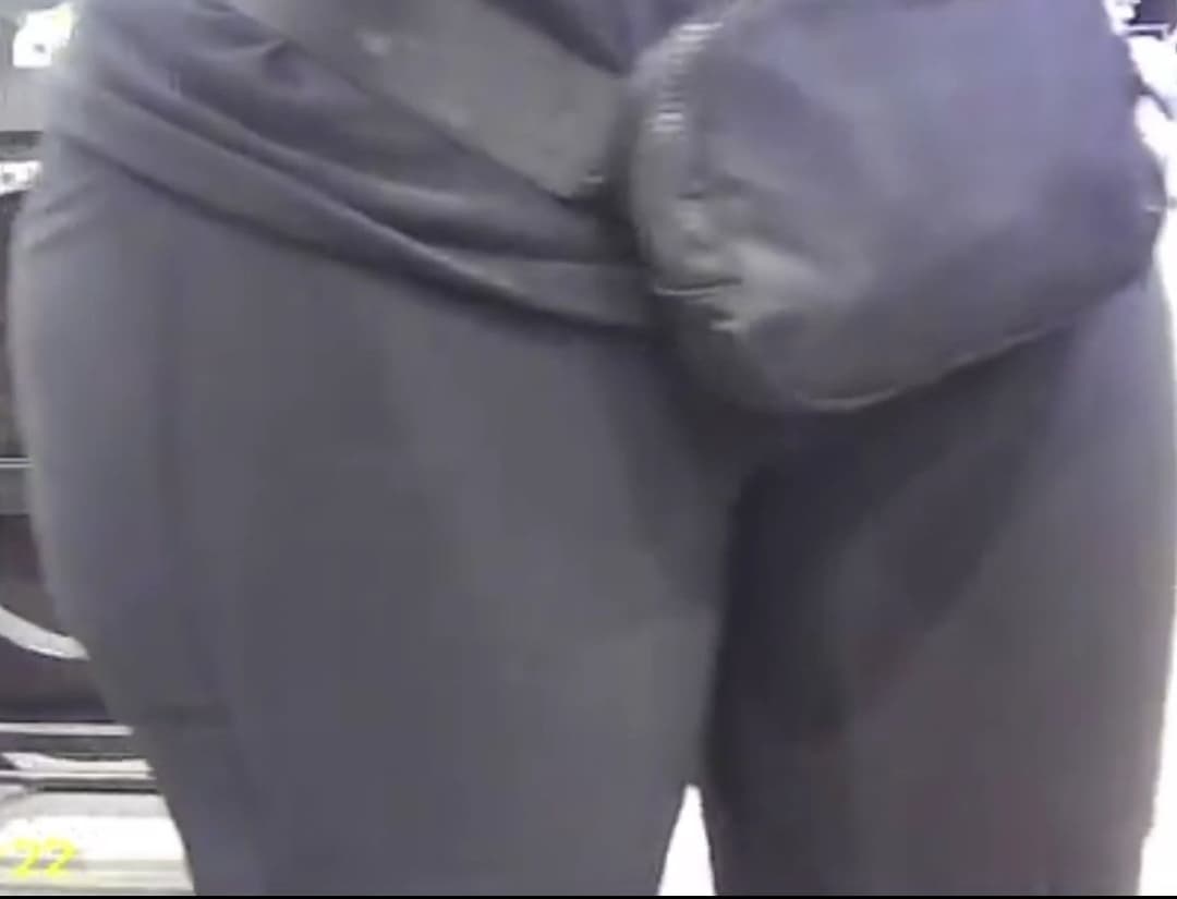 Thick German trying to hide her Fat Pussy Lips Cameltoe with Pouch