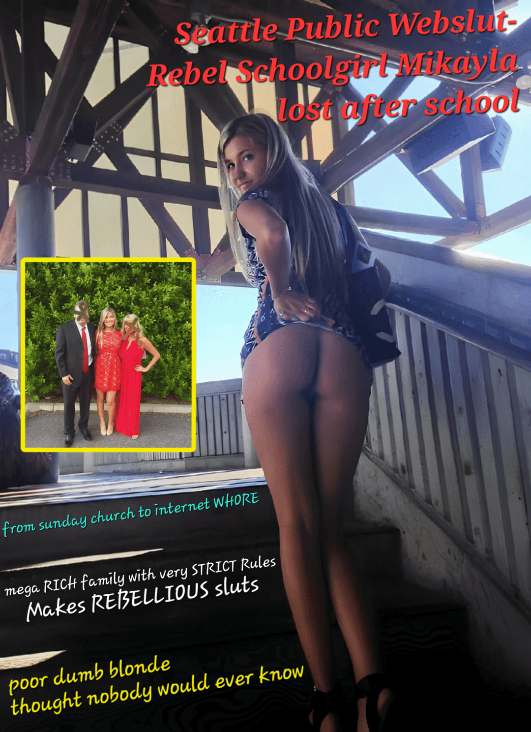 public webslut flashing tits in busy city