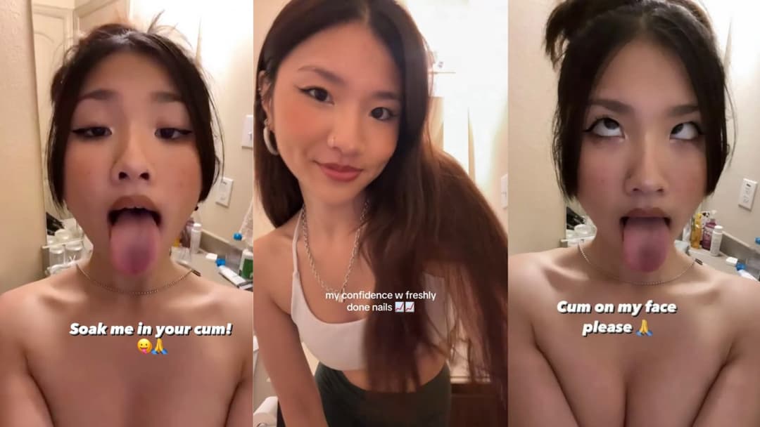 She loves cum and huge cock. Goon Slut. Ahegao teen.