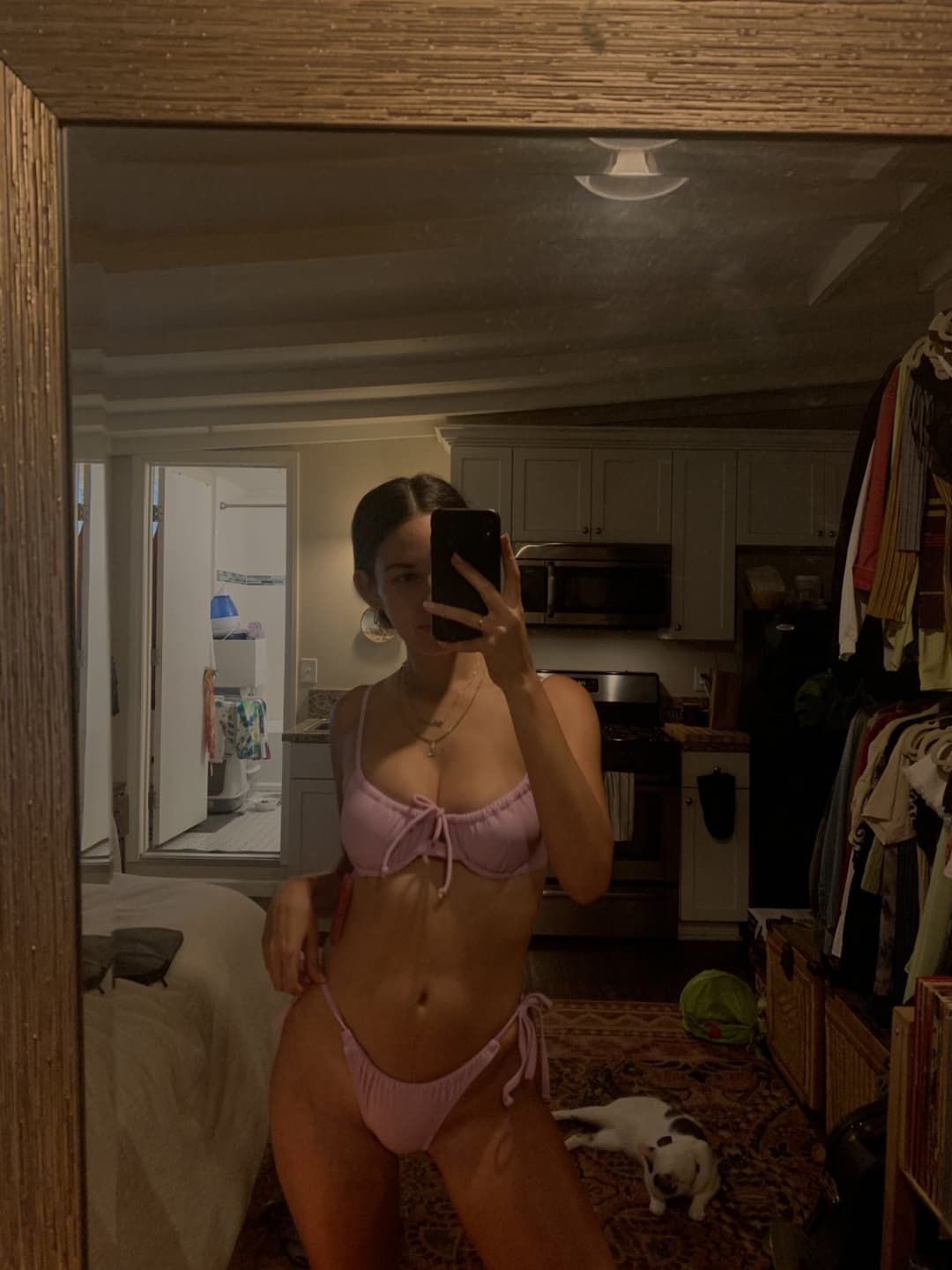 busty petite brunette