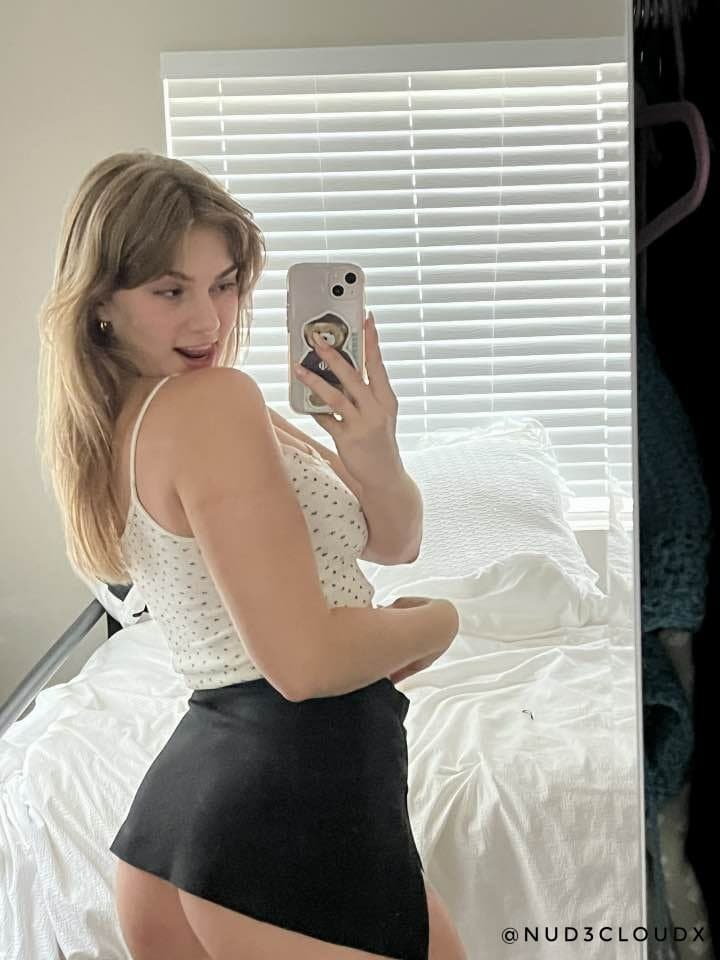 Horny amateur college babe dirty talking and stripping