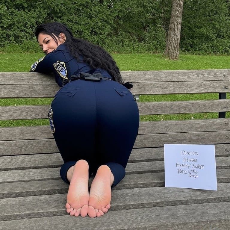 Latina officers want their bare feet tickled and played with