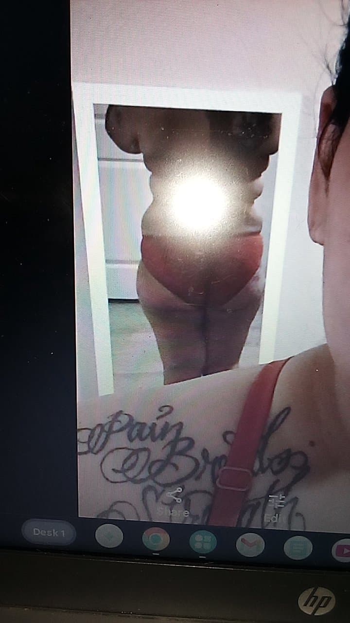 My mom in her bra and panties ?