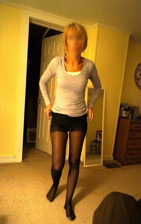 My milf wife in black tights - {kik} timzez3