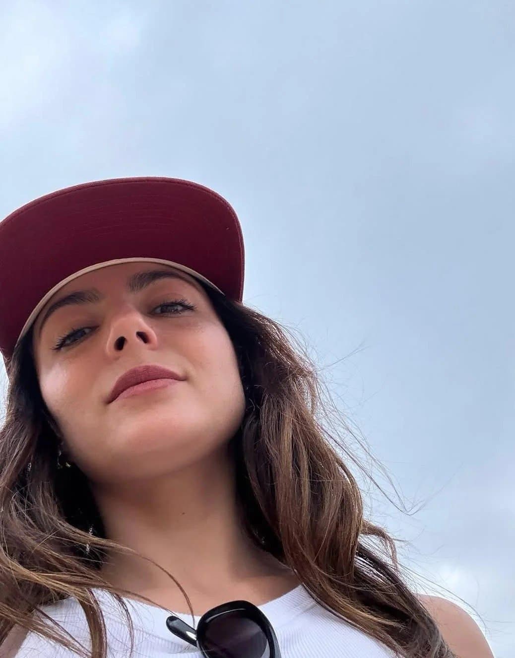 Biracial actress Monica Barbaro likes to show off her slutty body. Dark haired beauty is jerk meat