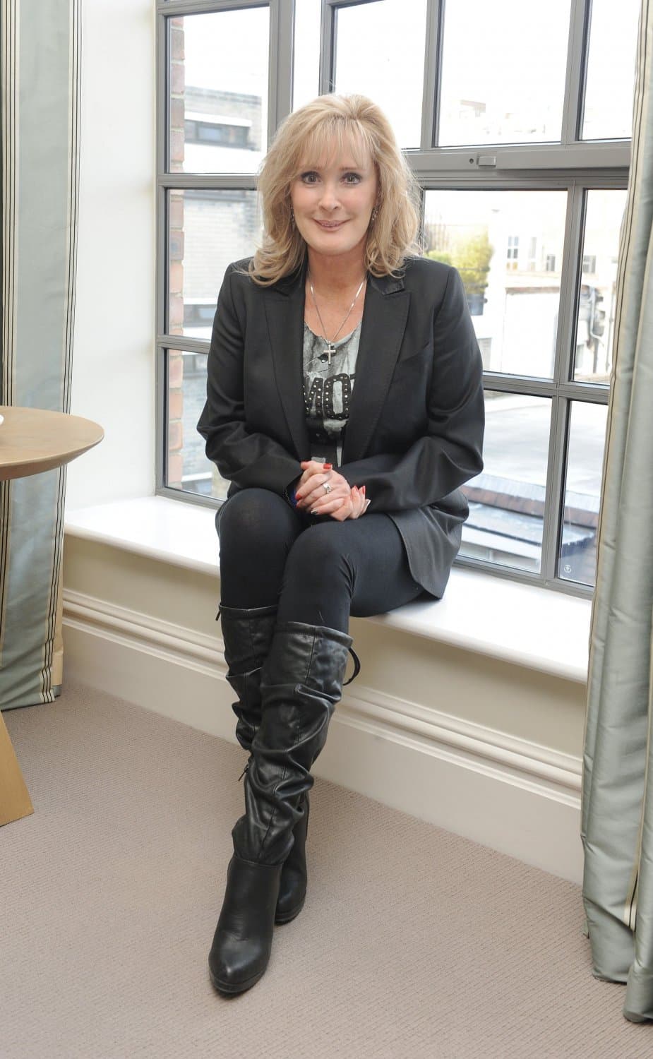 Beverley Callard - Leather Knee Boots