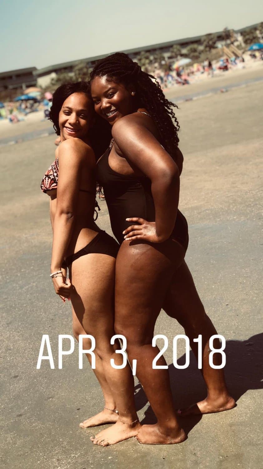 Sexy casual ebony babe mya