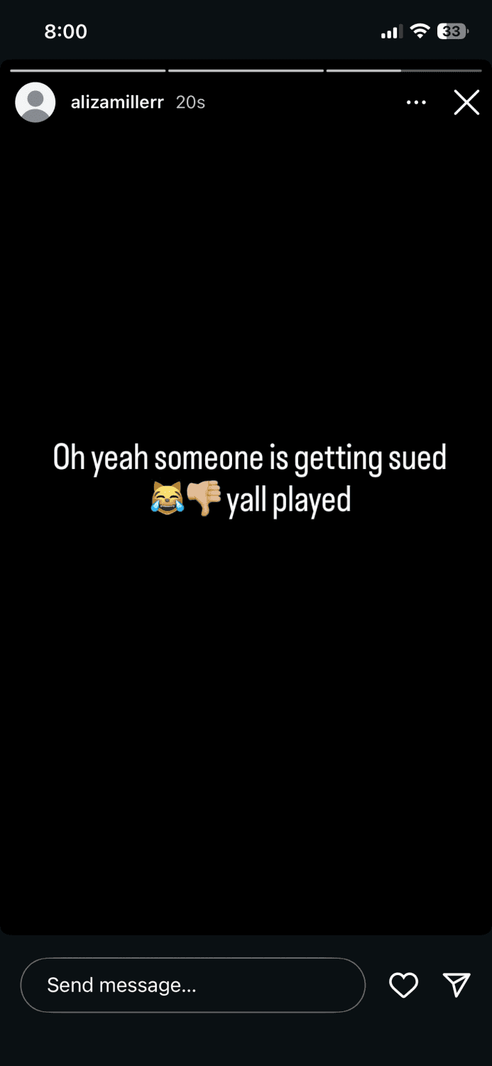 I think she found out. yall Chicago pages go on hidden or take it so yall don’t get hit.