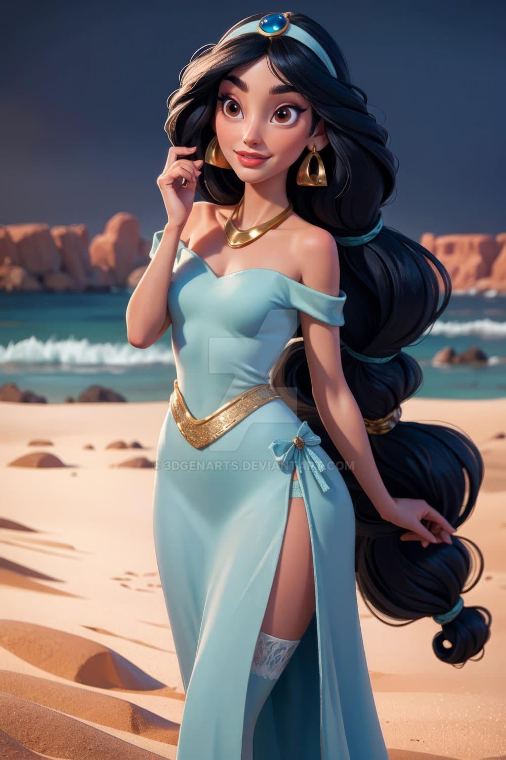 Disney Princess Jasmine turned Asian ABG Whore- Asian Indian Petite Teen with Creamy Wet Asian Pussy