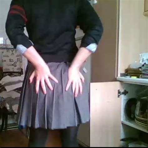Bully forced this pathetic sissy loser to wear her sister school uniform! Kik: fagskirtedforever1