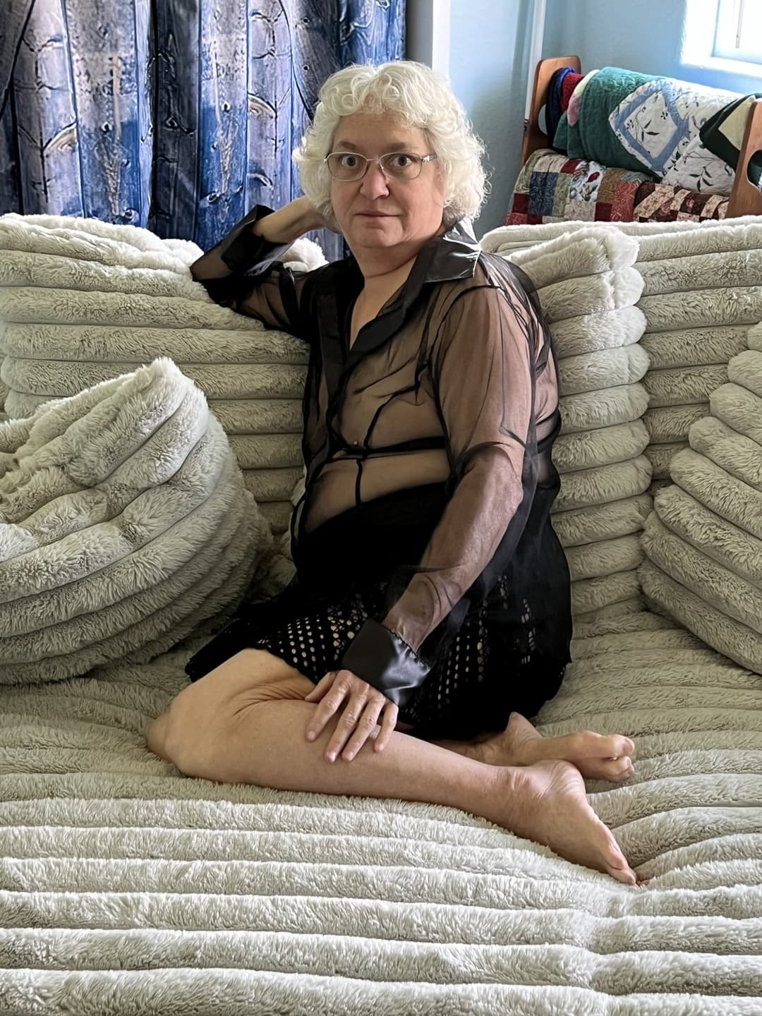 Grann D wears see through!