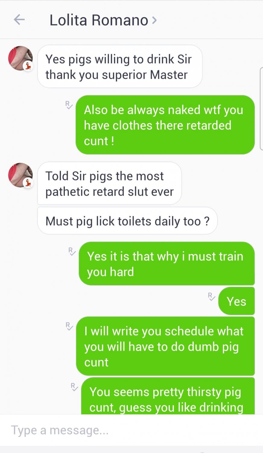 Worthless pig bitch drink piss and suffer for me ?