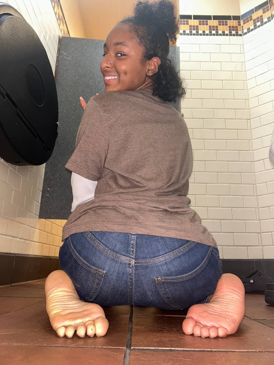part 1?of this dirty little slut made her pose for yall at work aswell lmk for part 2 ??