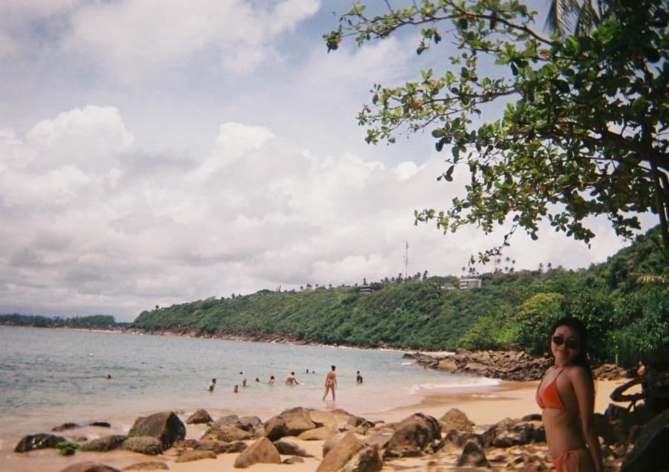 Crazy Japanese girl shows feet in india