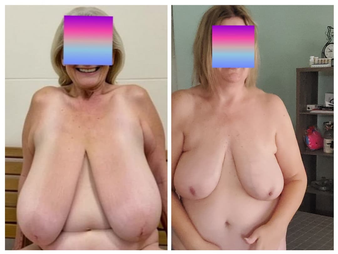 COLLAGE#3 me side by side with some of the BIGGEST BOOBS on erome