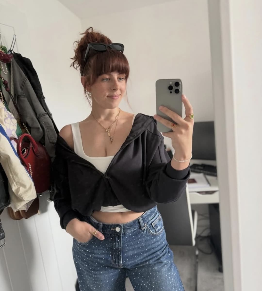 Redhead slut needs her face and tits covered in cum