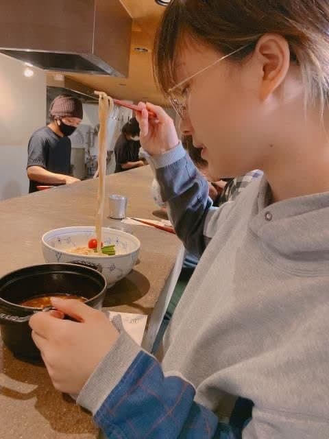 Pretty Japanese girl with glasses