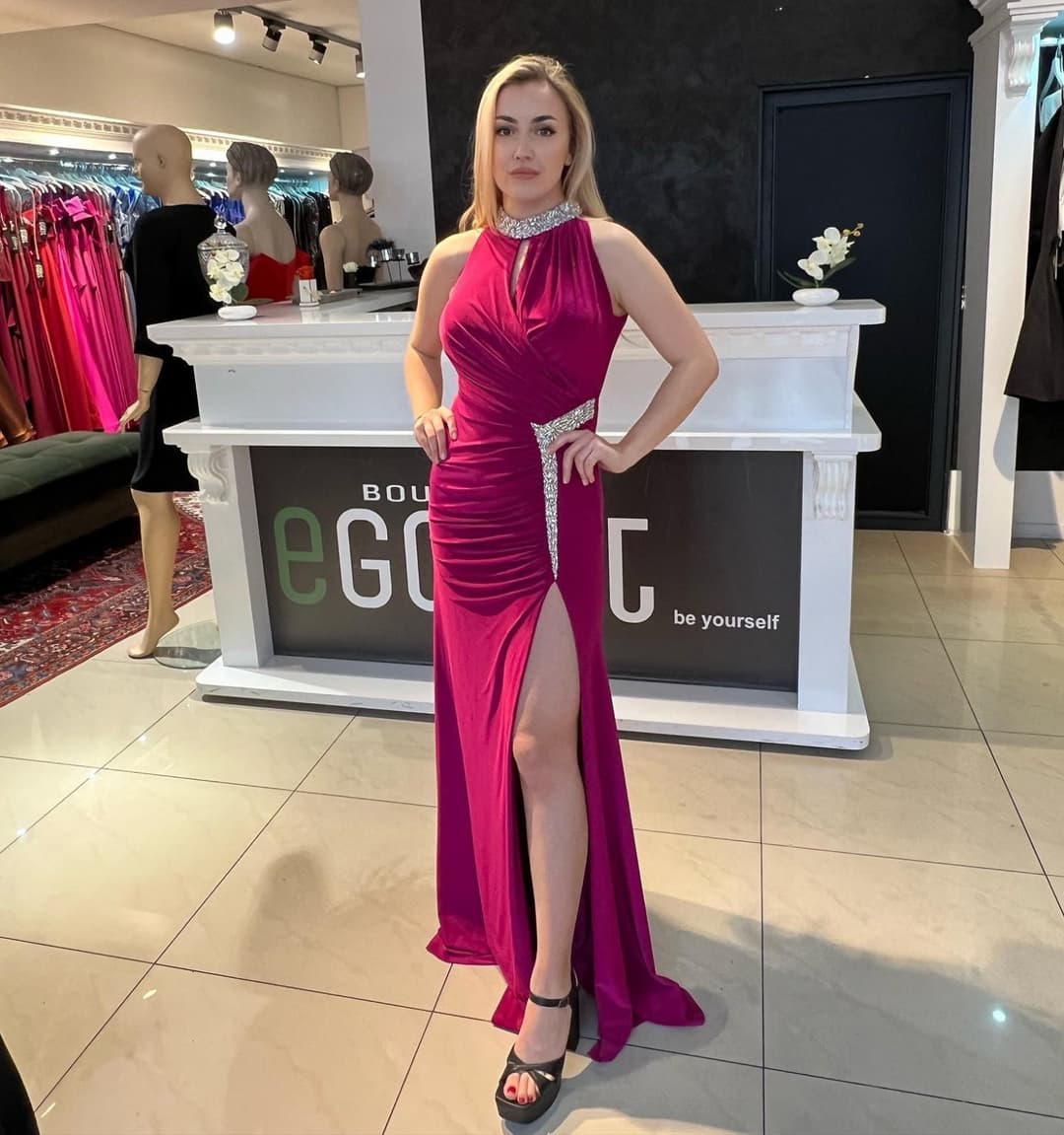 Hot Blonde bosnian slut from Austria with amazing dress - austrian girl from bosna,legs feet ass