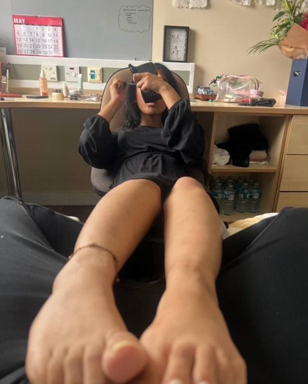 Hijabi Arab feet and spit compilation