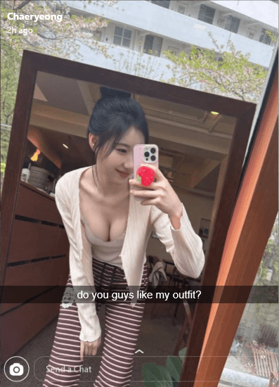 ITZY Chaeryeong snapchat story #1 - kpop