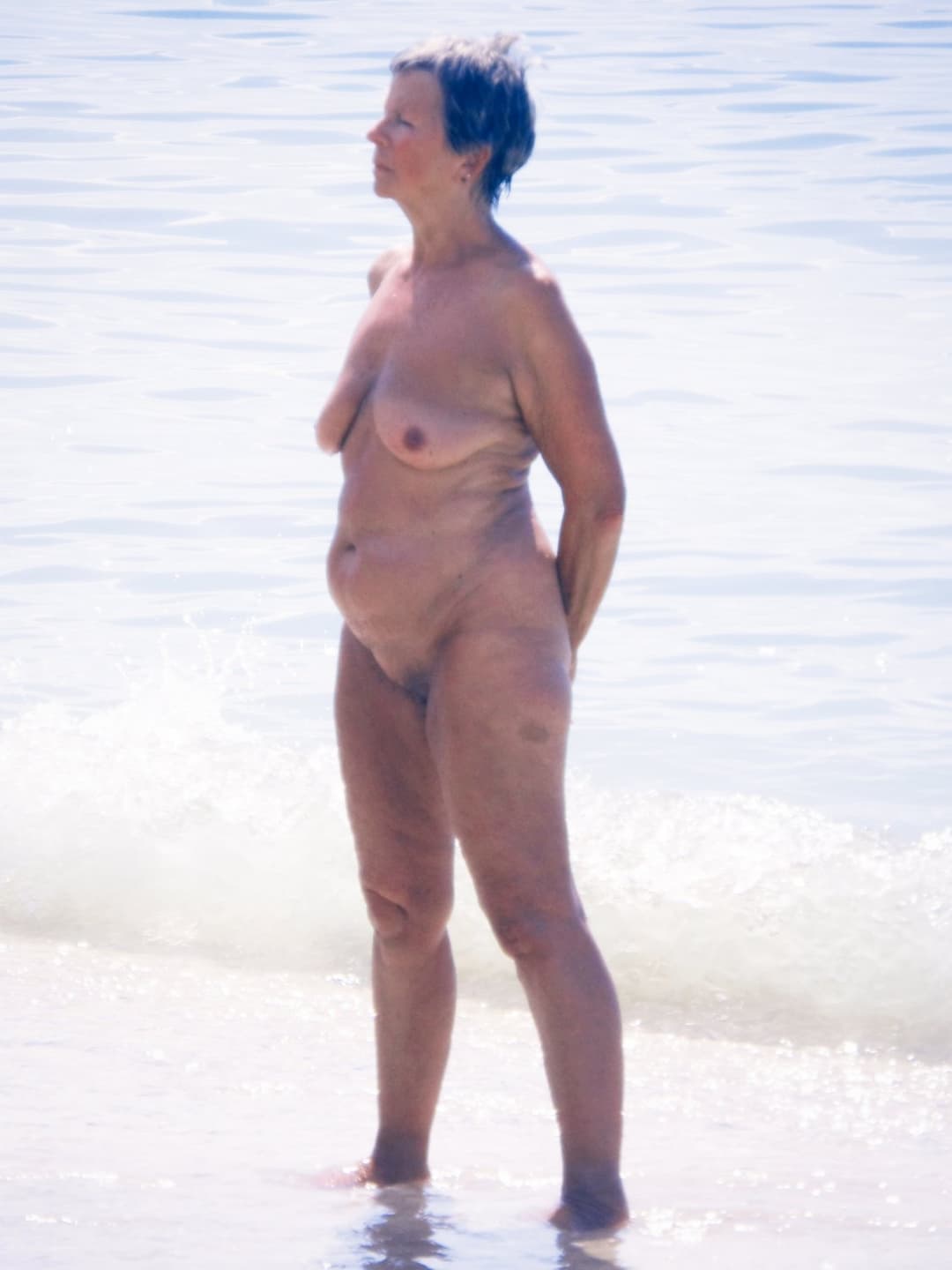 grandmather on the naturist beach...