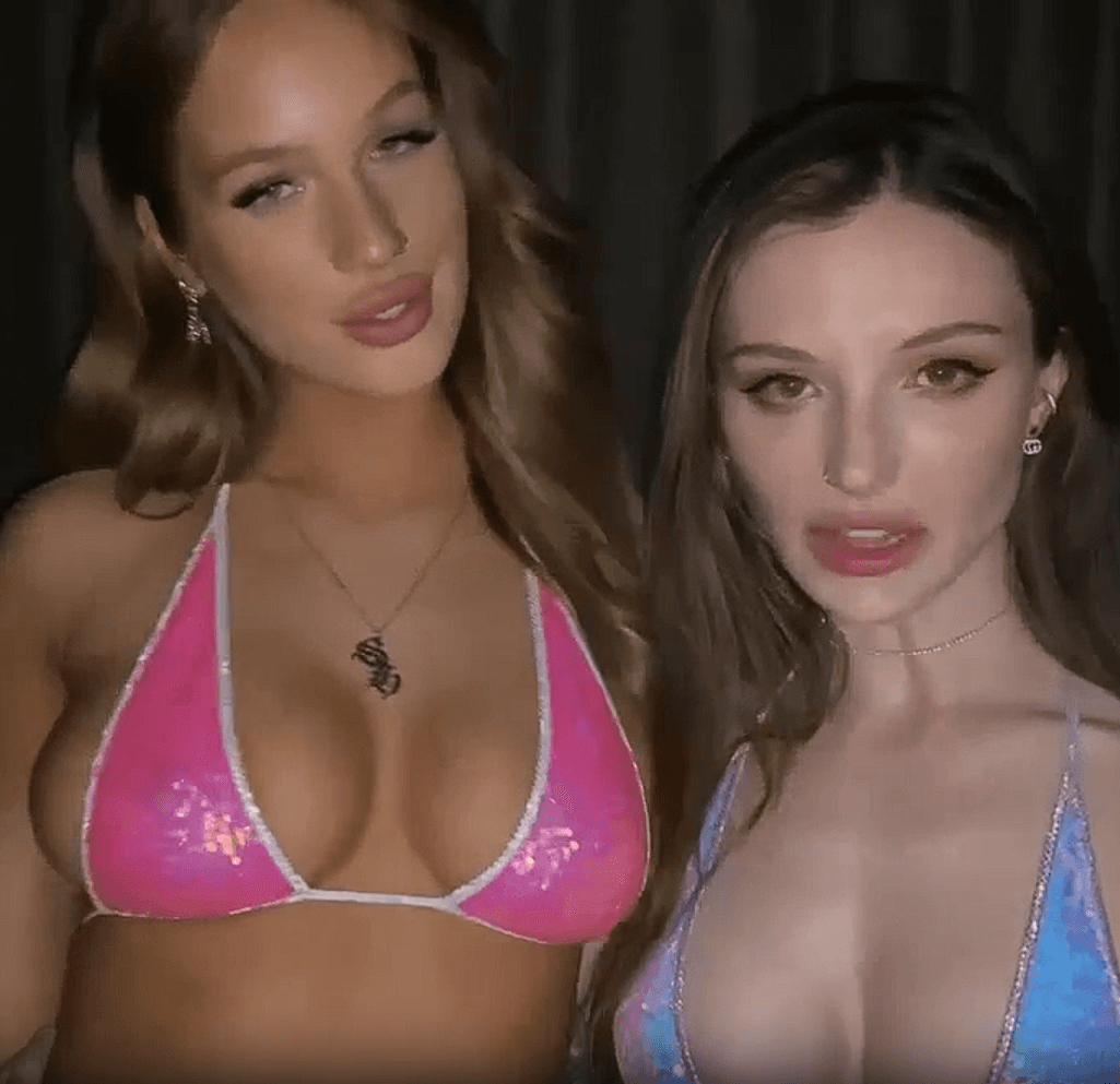 awesome double pov blowjob from two hotties