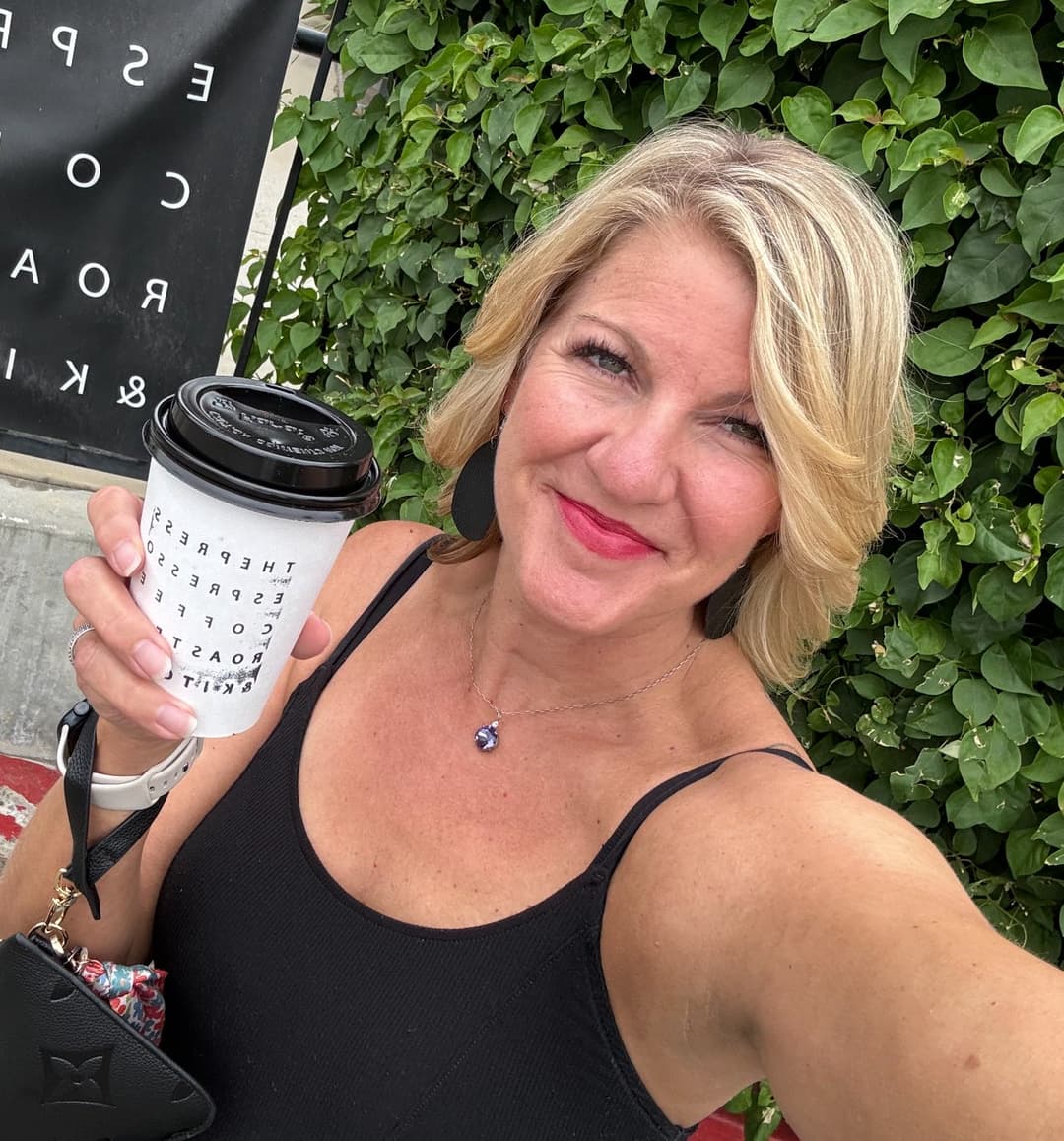 Coffee anyone? She takes it black..but begs for creamer