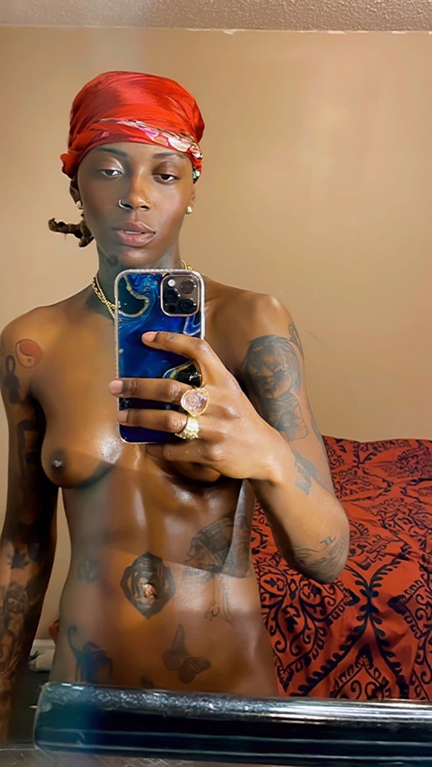 Black dyke stud ebony tomboy Tajee P2