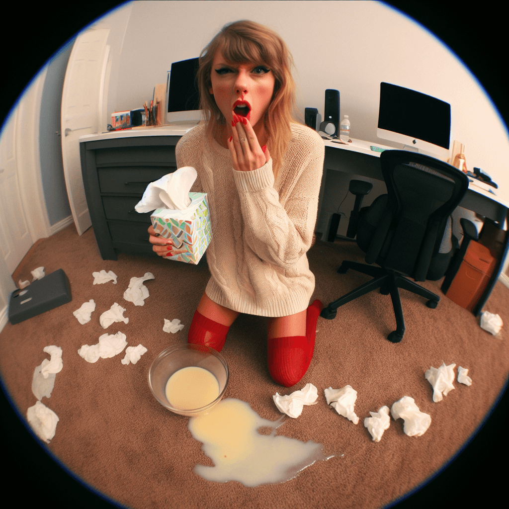 Taylor Swift in the goon cave AI