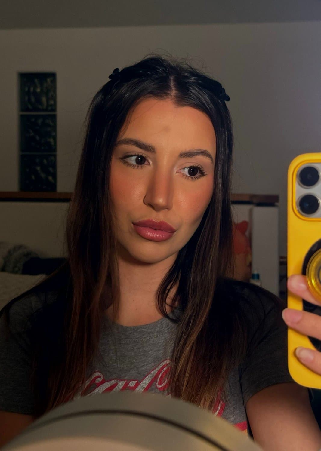 Dirty slut taking selfie for you