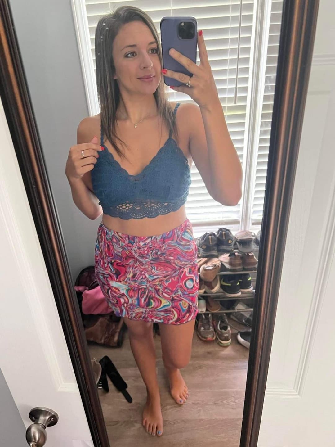 My wife getting ready, going out and getting naked out of her outfit! Kik me343435