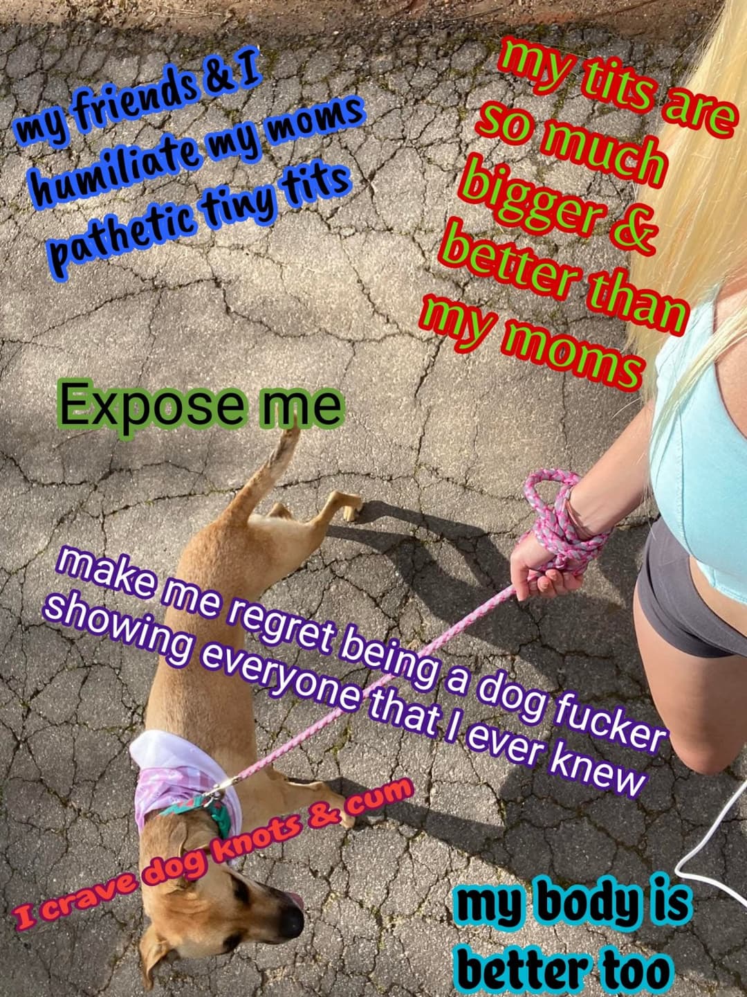 Daughter has always made fun of my tits being smaller humiliating them for being so pathetic tiny