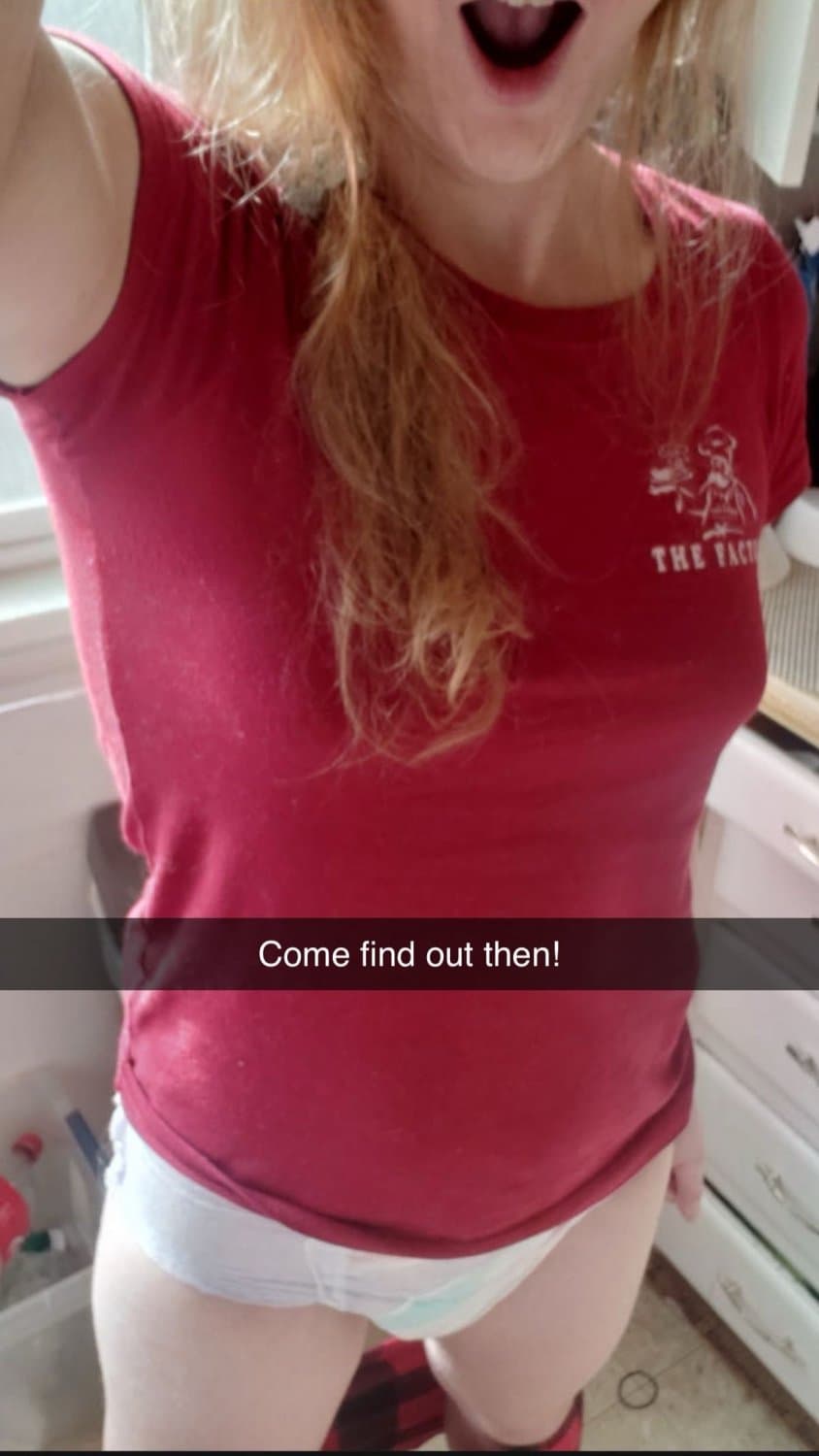 Hot blonde teen in diapers