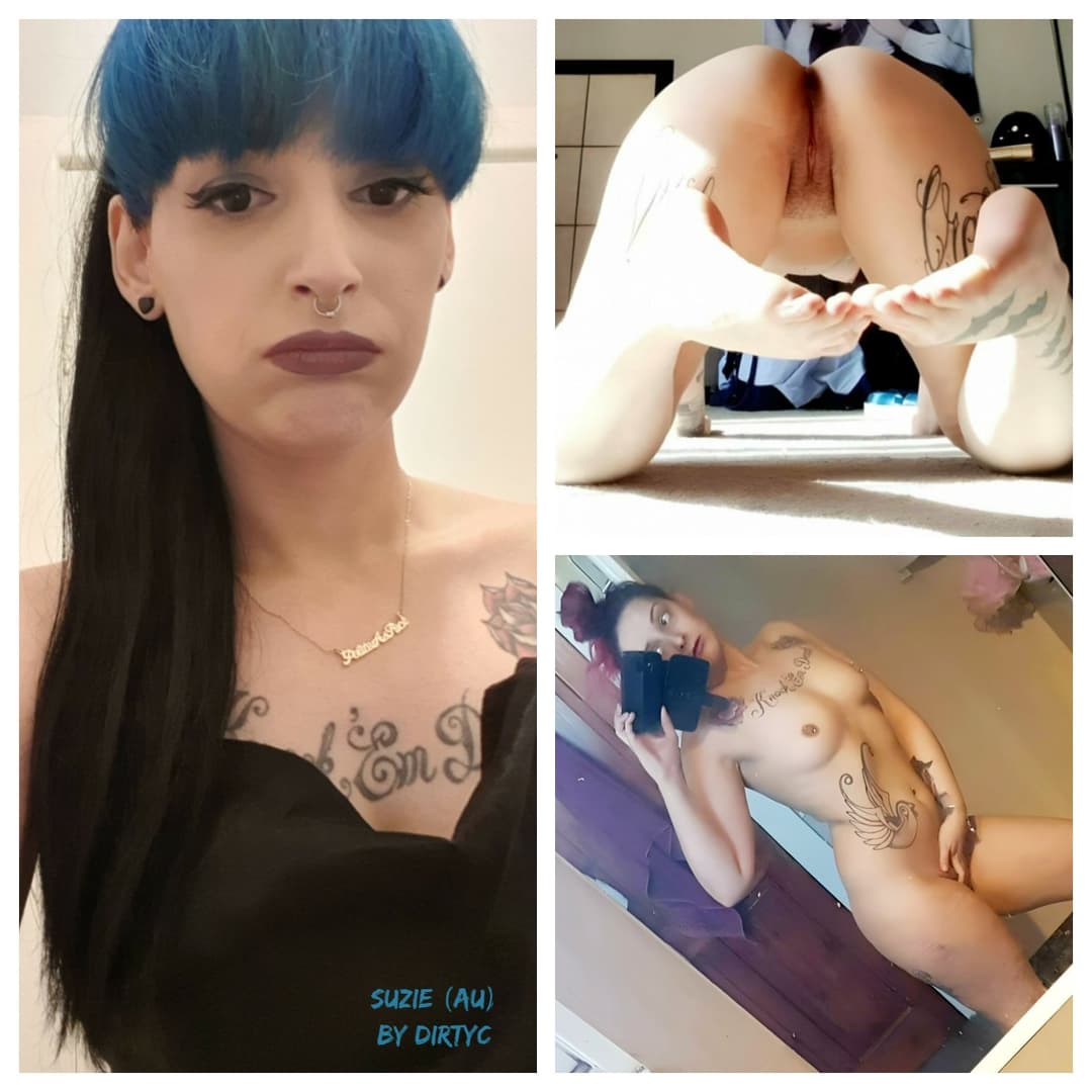 Australian slut Suzie on/off Collage