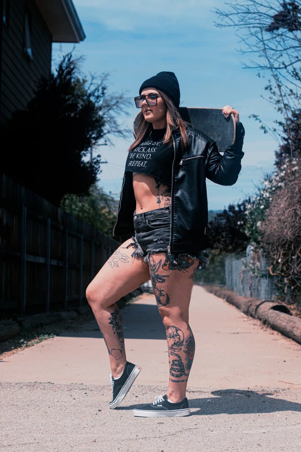 Click to view full size Bryanna leaked model with tattoos spreading lips