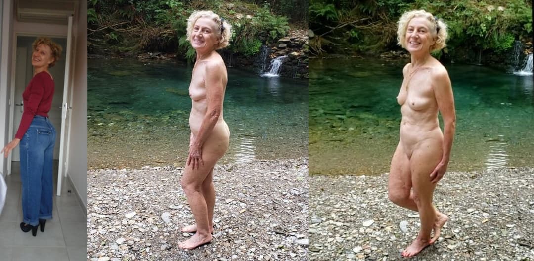 Nurse Solange dressed indoor undressed ooutdoor (2)