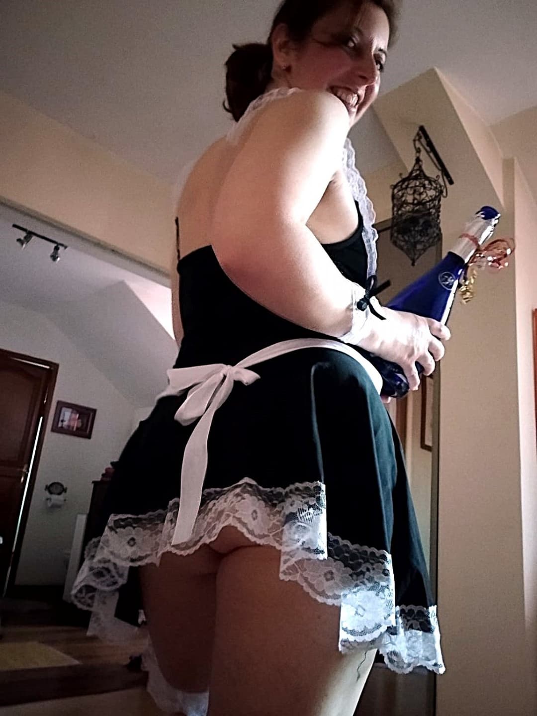 French sexy maid milf